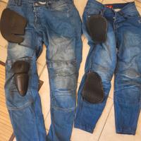 pantaloni jeans moto con protezioni 