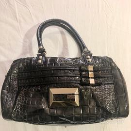 Grazioso bauletto Guess Originale nero pitonato