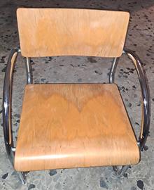 sedia vintage legno metallo