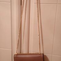 Borsetta donna marrone rosato con tracolla