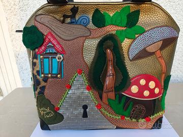 Borsa Braccialini funghi e casetta