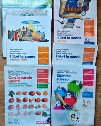 6 libri scolastici superiori 