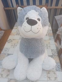 Peluche Cane Husky Gigante 70Cm c.a.