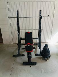 Rack rbr 530 panca bi 910 bilancieri e pesi