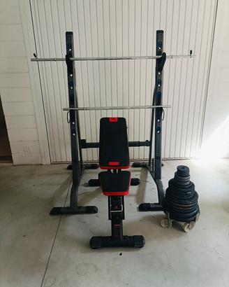 Rack rbr 530 panca bi 910 bilancieri e pesi