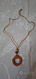 Ciondolo Vintage in Terracotta e Pietra Naturale