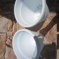 Vasi bianchi plastica 30cm