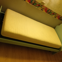 Letto singolo una piazza azzurro COMPLETO