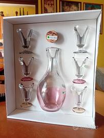 caraffa più bicchierini colorati 