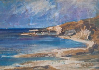 quadro Giuliano Amadori bologna " marina" olio 