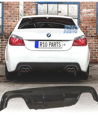 DIFFUSORE BMW E60 E61 LOOK M DOPPIA USCITA NERO LU