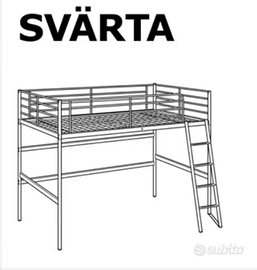 letto a soppalco IKEA con scrivania integrata