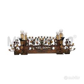 LAMPADARIO FERRO BATTUTO CARRETTO SICILIANO