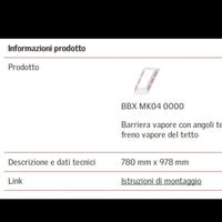 Barriera vapore BBX Velux