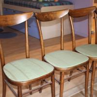 Set 4 sedie Vintage Anni ’60 in Pioppo