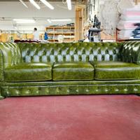 Chester 3 posti LETTO in pelle vintage verde