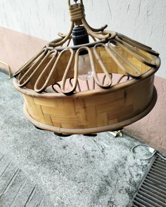 lampadario vimini