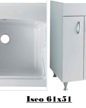 Lavatoio in ceramica Iseo 61x51 cm