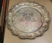 Vassoio da portata vintage placcato argento vittor