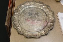 Vassoio da portata vintage placcato argento vittor
