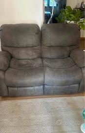 Divano 2 posti con chaise long elettriche