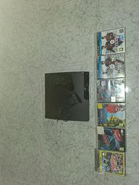 ps3slim+6 giochi+volante,pedali Thrustmaster
