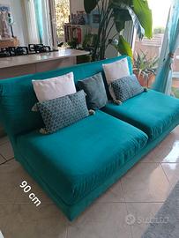 divano 3 posti verde alcantara