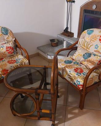 Set completo salotto in bambu