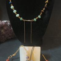 set 2 bracciali,collana pietre chakra , 