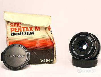 SMC Pentax-M 28mm f/2.8 Pentax K TESTATO e scatola