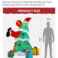 Albero di natale gonfiabile da esterno
