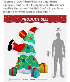 Albero di natale gonfiabile da esterno