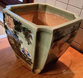 Antico vaso cinese bonsai  porcellana Celadon