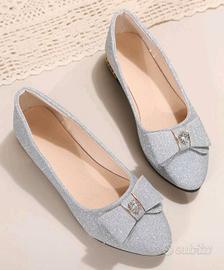 Ballerine argento donna/ragazza 