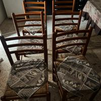 6 sedie in legno