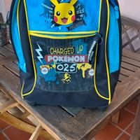 Zaino trolley scuola Pokemon
