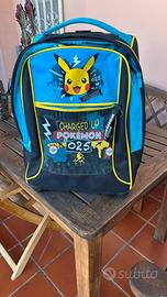 Zaino trolley scuola Pokemon