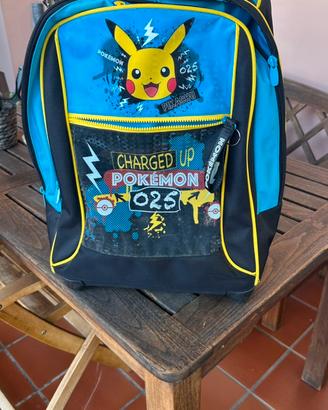 Zaino trolley scuola Pokemon