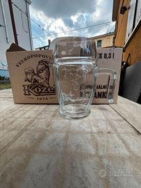 6 bicchieri Kozel 33 cl in vetro con manico