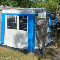 Gazebo 3x2 chiuso su tre lati pvc pesante