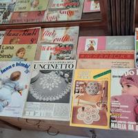 RIVISTE VINTAGE PER AMANTI UNCINETTO,RICAMO,CUCITO