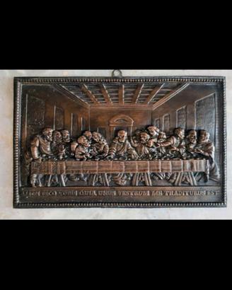 Última cena in bronzo a sbalzo 34x21cm