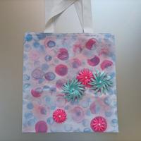 Borsa Tote Ricamata e Dipinta a Mano. Fatto a mano