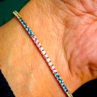 bracciale tennis multicolor 