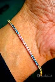bracciale tennis multicolor 