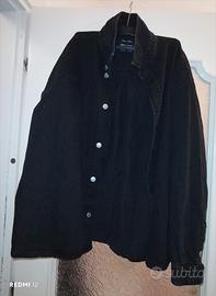 Giacca jeans uomo oversize colore nero XXL