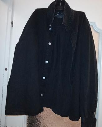 Giacca jeans uomo oversize colore nero XXL