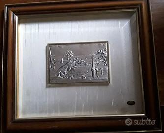 Quadro lastra argento 925