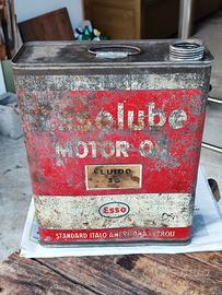 Scatola latta vintage olio Essolube