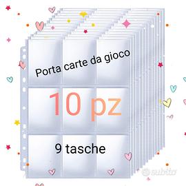 10 Fogli raccoglitori Nuovi per carte da gioco